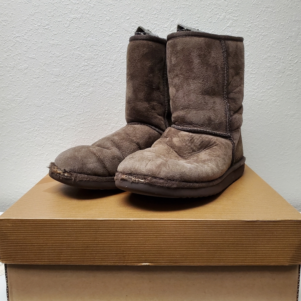 Classic Short Womens Chocolate Ugg Boots with Box #5825 W 7 USA